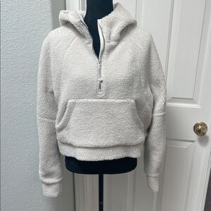 Lululemon Cozy Sherpa Cream Hooded Pullover